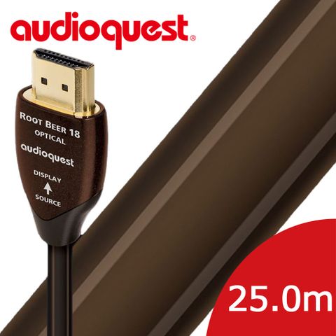 ★指定品單筆滿8000，送Jitterbug電源優化器美國線聖 Audioquest HDMI ROOT BEER 18 麥根沙士 (25.0m) 支援4K/8K