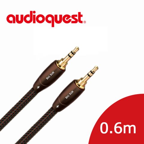 美國線聖 Audioquest BIG SUR 3.5mm-3.5mm 音源訊號線0.6m