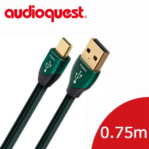 ★指定品單筆滿8000，送Jitterbug電源優化器美國線聖 Audioquest USB-Digital Audio Forest 傳輸線 (A↔Micro) 0.75M
