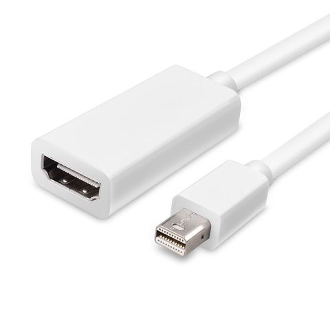 Mini DP (公) 轉 HDMI (母) 訊號轉接器傳輸線 FULL HD 1080P，支援 蘋果Macbook(2015年版以前),Mac電腦, 筆電含有Mini DisplayPort接口