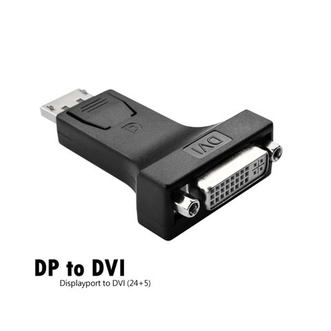 DisplayPort(公)轉 DVI(母)迷你轉接器DP to DVI(24+5)-黑色