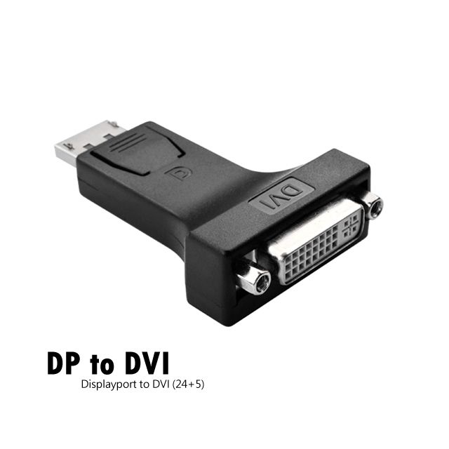  【宅配免運】DisplayPort(公)轉 DVI(母)迷你轉接器DP to DVI(24+5)-黑色