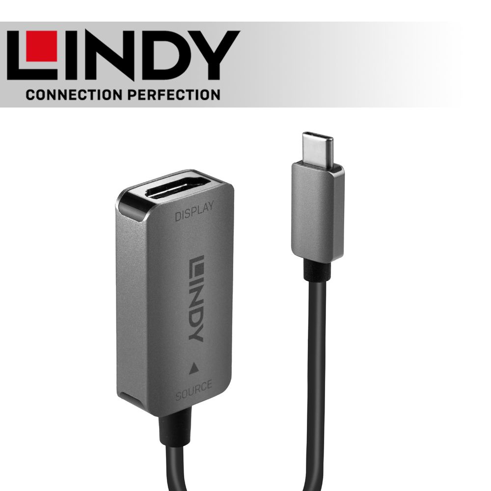 LINDY 林帝   主動式 USB3.1 Type-C to HDMI2.0 4K/60HZ 鋁合金轉接器 (43287)