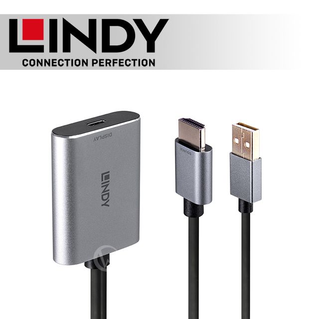 LINDY 林帝   主動式 HDMI2.0 to USB Type-C 轉接器 (43347)