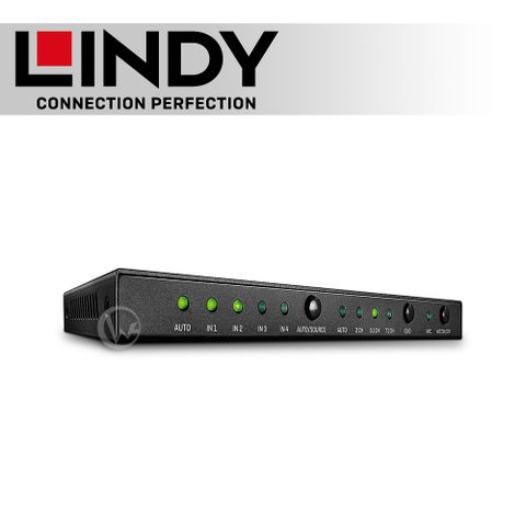 LINDY 林帝 HDMI 4K@60HZ 四進一出 影像切換器 帶音源分離 (38249)