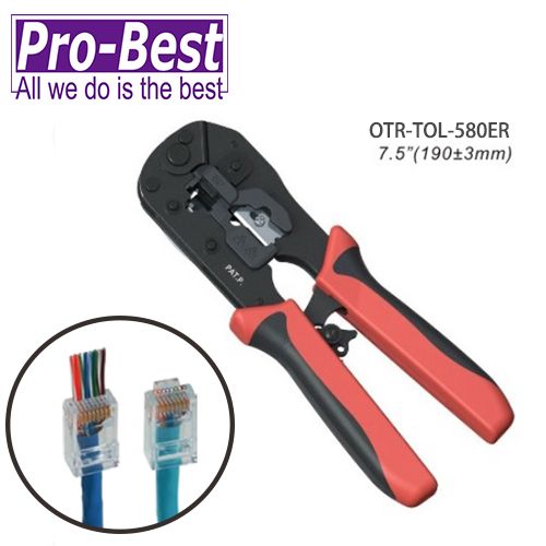 Pro-Best 柏旭佳  穿透式 8P8C 網路工具鉗(OTR-TOL-580ER)