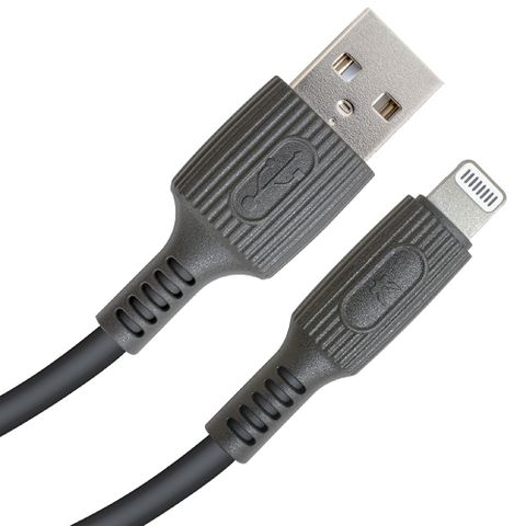 REAICE 【KYOHAYA】USB-A to Lightning 日本同步馬卡龍色系親膚充電線(日本進口充電線) 石墨黑