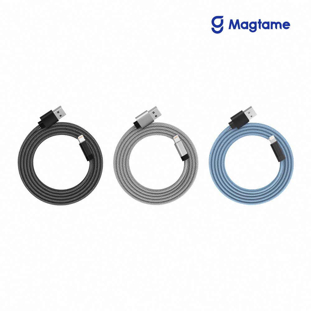 Magtame  USB-A to Lightning 扁線款 磁性快收納充電傳輸線 1M