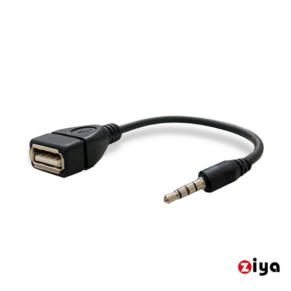 ZIYA 智雅科技 USB轉接線 OTG USB-A母 to 3.5mm公 輕巧款