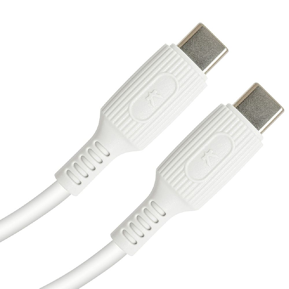 REAICE 【KYOHAYA】Type-C to Type-C 日本同步馬卡龍色系親膚充電線(日本進口充電線) 雪花白