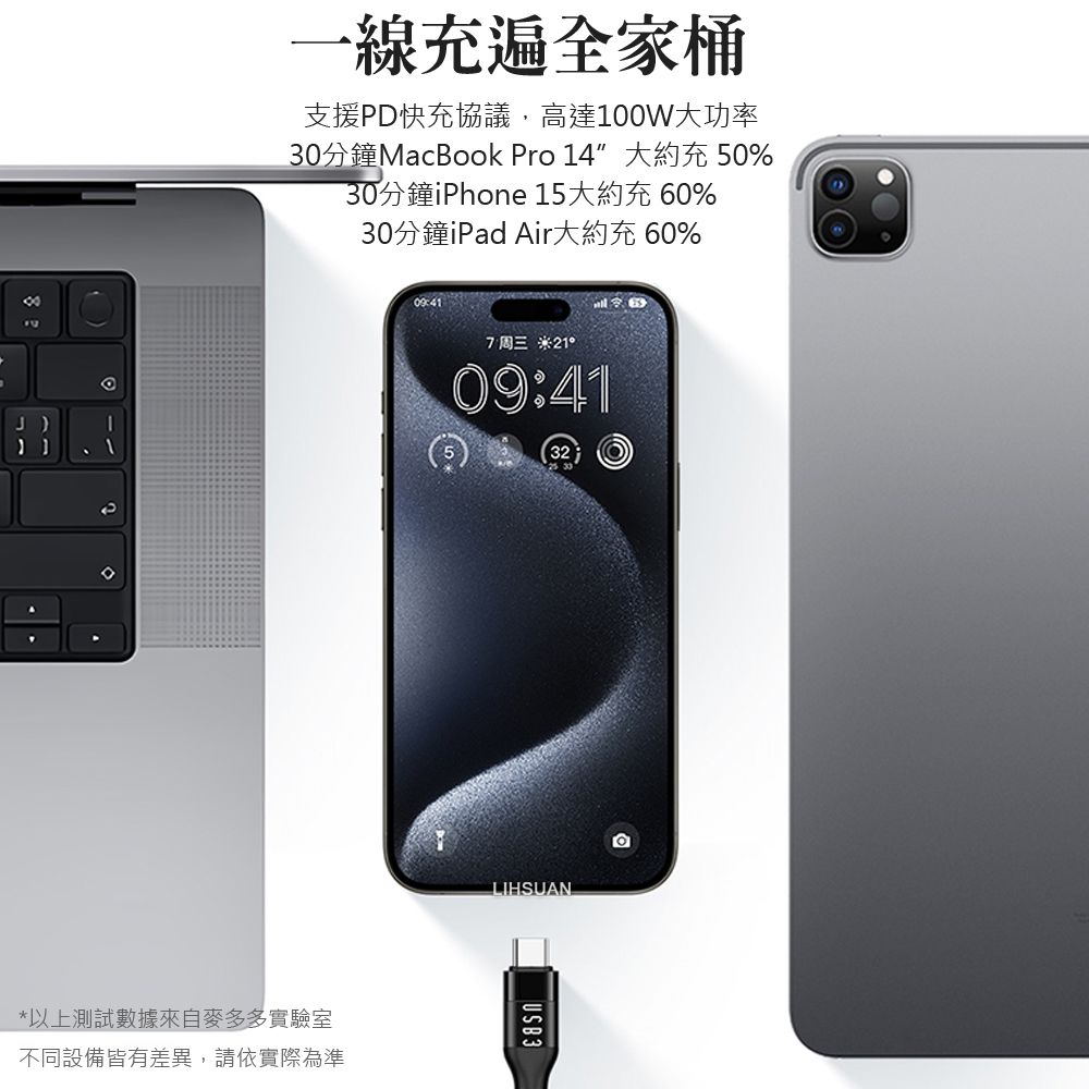 Mcdodo 麥多多 Type-C TO Type-C PD充電線傳輸線快充線編織線 4K投影 Gen2 全速 1.2M  iPhone 15系列適用