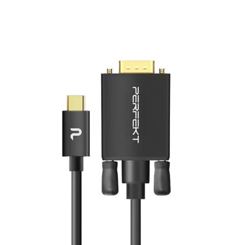 PERFEKT USB 3.2 USB-C 轉VGA 影像轉接線, 2M UC-V02