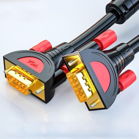 【易控王】5米 3+9高規工程版/滿15pin 公公VGA CABLE訊號線 VGA線鍍金頭(30-002-02)