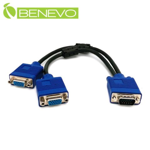 BENEVO簡易型 30cm VGA一對二視訊分配線 (BVGA0030MF2)