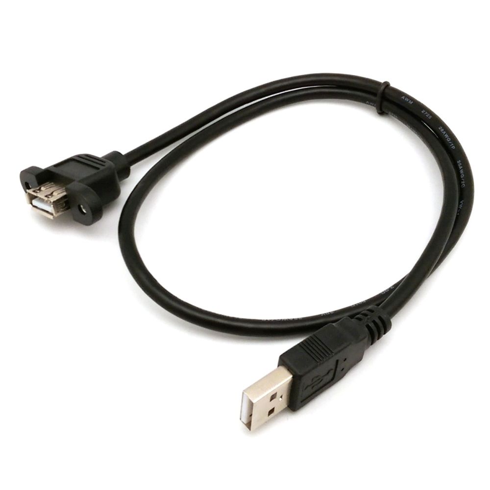 Benevo 可鎖凸型 60cm USB2.0 A公-A母 高隔離延長線 (BUSB0060AMF可鎖(5mm))