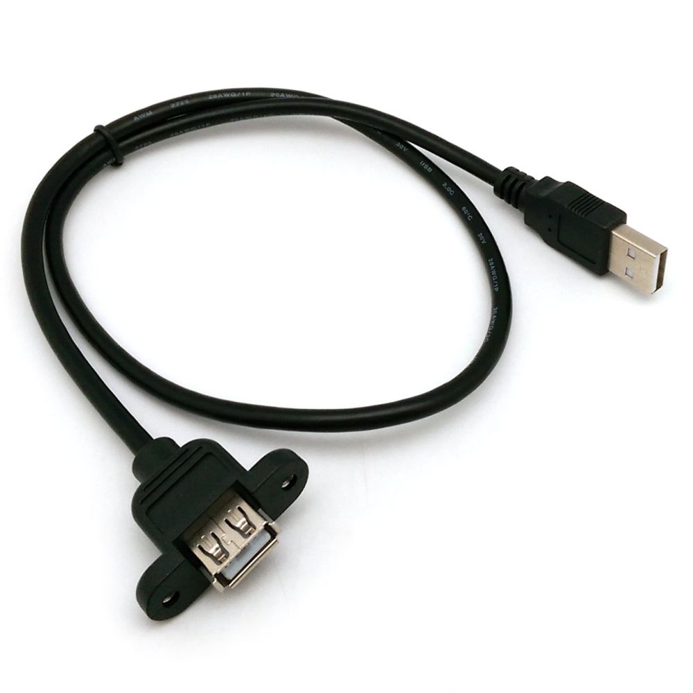 Benevo 可鎖凸型 60cm USB2.0 A公-A母 高隔離延長線 (BUSB0060AMF可鎖(5mm))