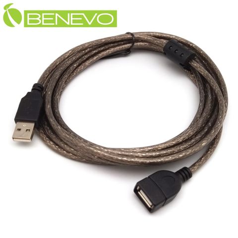BENEVO專業級 3米 USB2.0 A公-A母 高隔離延長線，採128編金屬編織與磁環 (BUSB0301AMF)