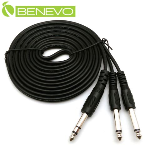 Benevo 3米 6.3mm立體聲轉雙6.3mm單聲道一對二連接線 (BAU03006MM2)