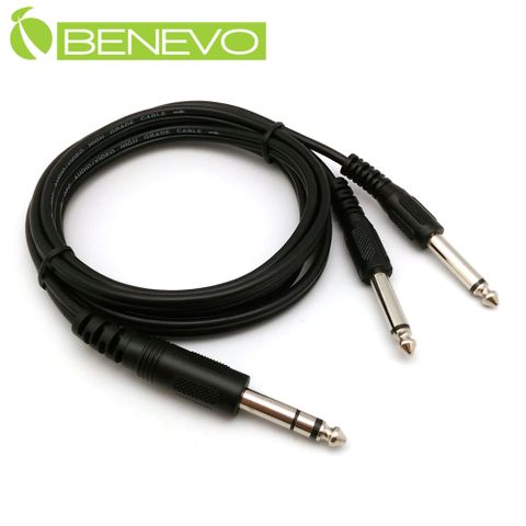 Benevo 1米 6.3mm立體聲轉雙6.3mm單聲道一對二連接線 (BAU01006MM2)