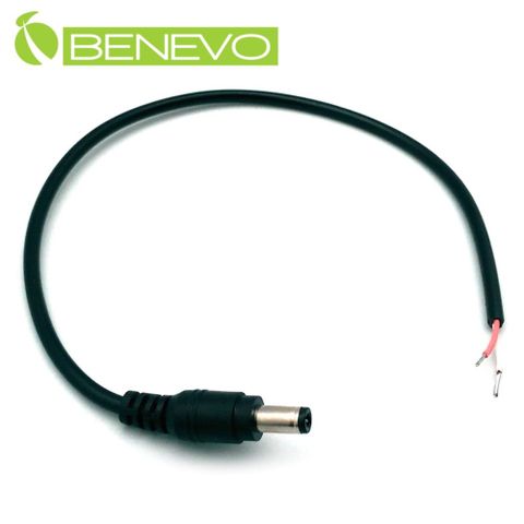 2入組 - BENEVO 監控型 30cm DC電源線(5.5x2.5mm公頭/5A線芯/正負 極線頭) [BPDC(5.5x2.5)5A030M x2]