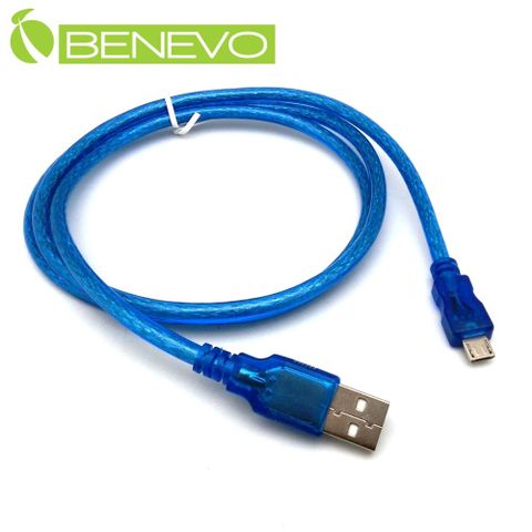 Benevo 1M USB2.0 A公-Micro USB公 高速傳輸連接線 (BUSB0100AMMCBM)