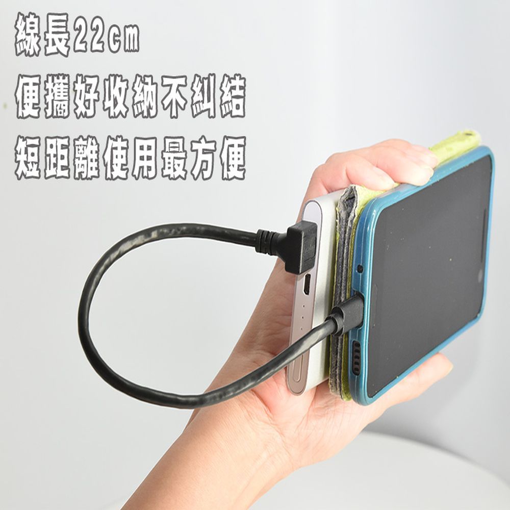 FUJIEI 富吉 Type C手機/筆電傳輸充電線Type C  to USB 3.0 上彎頭短線 22cm