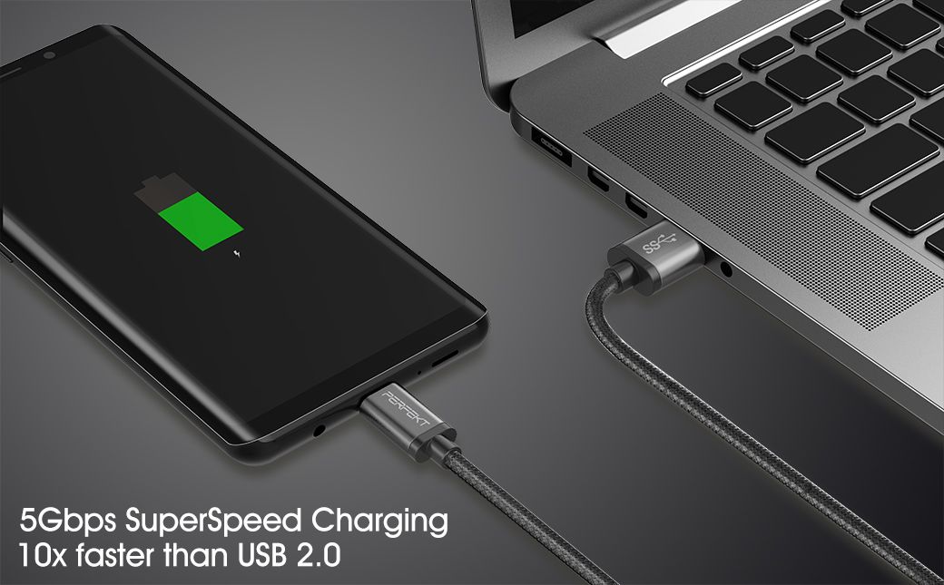 PERFEKT5Gbps SuperSpeed Charging10x faster than USB 2.0