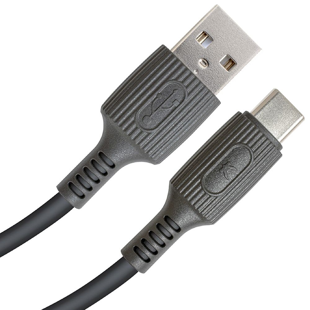 REAICE 	【KYOHAYA】USB-A to Type-C 日本同步馬卡龍色系親膚充電線(日本進口充電線) 石墨黑