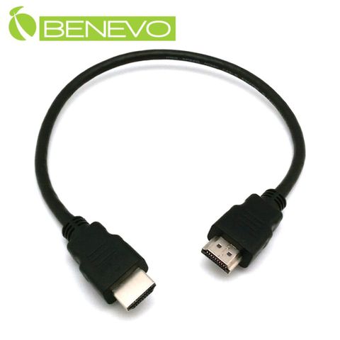BENEVO 30cm 高畫質HDMI1.4影音連接短線(公對公) [BHDMI4003A]