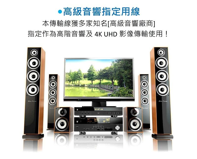 高級音響指定用線本傳輸線獲多家知名[高級音響廠商]指定作為高階音響及 4K UHD 影像傳輸使用!  00