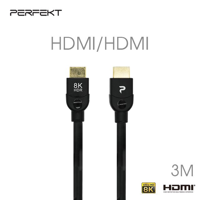 PERFEKT  HDMI 2.1 8K 影音傳輸線 HDMI to HDMI 高畫質 高速穩定 3M (PT-HD803)