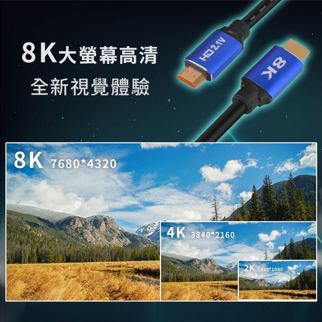  8K HDMI線 影音傳輸線 2.1版 影音線  3米