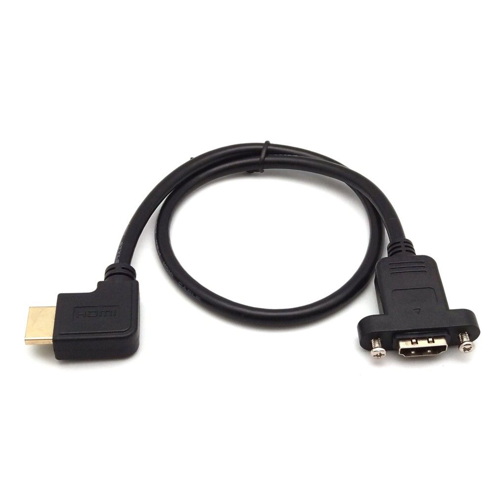 Benevo 可鎖右彎型 50cm 高畫質鍍金接頭HDMI1.4影音延長線 (BHDMI4005MRFS可鎖)