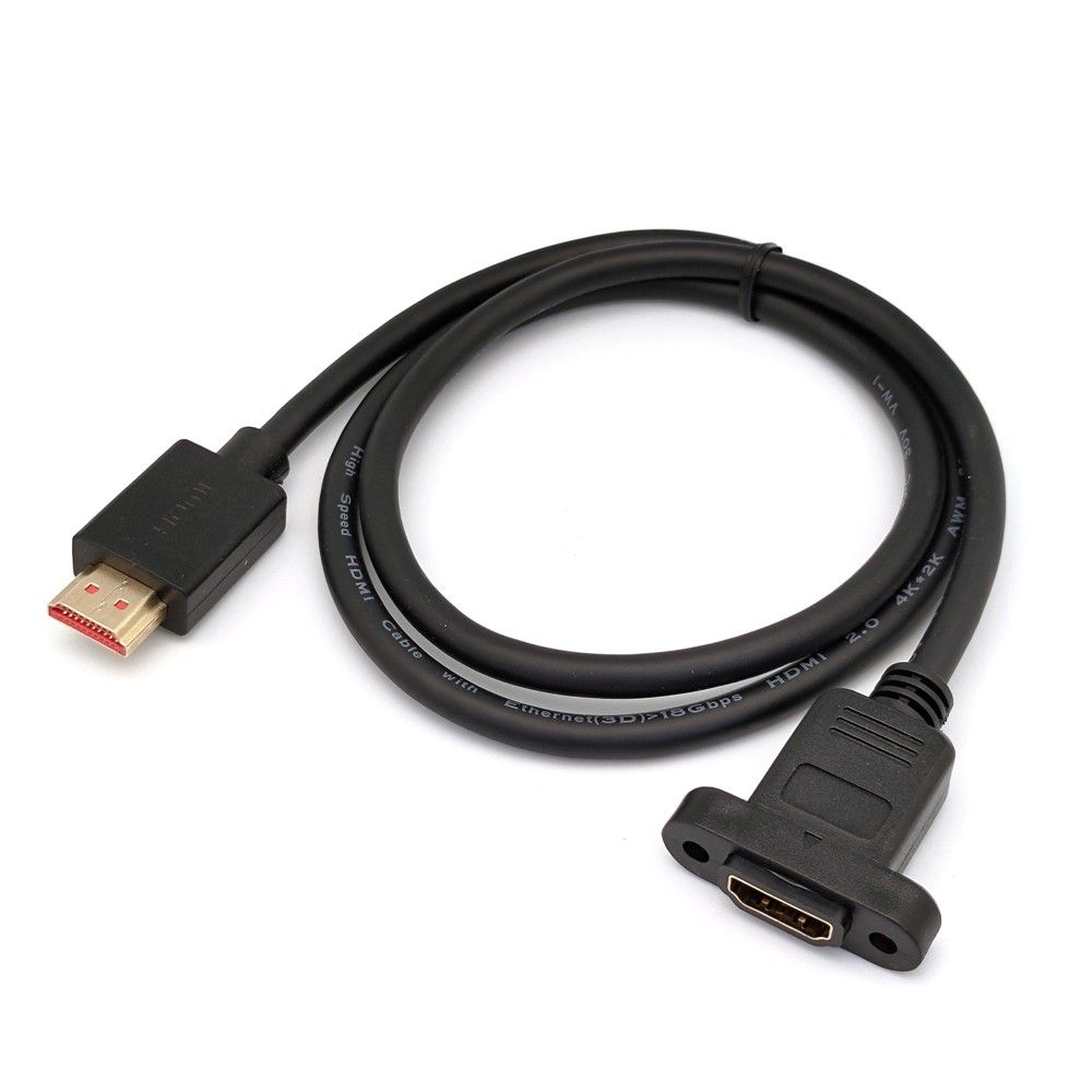 Benevo 可鎖型 80cm 高畫質鍍金接頭HDMI2.0影音延長線 (BHDMI5008MFS可鎖)