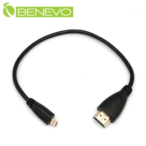 BENEVO 30cm Micro HDMI轉HDMI高品質影音連接線 (BHDMICRO003)