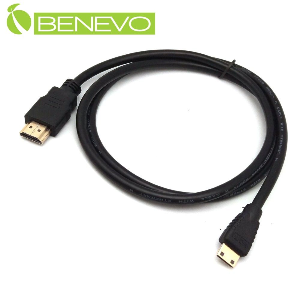 Benevo  1米 Mini HDMI轉HDMI影音連接線 (BHDMINI100)