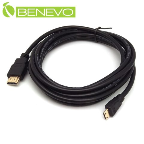 Benevo 3米 Mini HDMI轉HDMI影音連接線 (BHDMINI300)