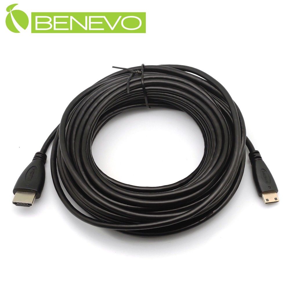 Benevo  10米 Mini HDMI轉HDMI影音連接線 (BHDMINI102)