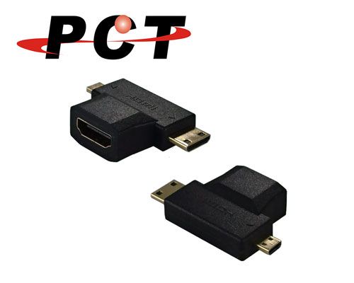 PCT Mini HDMI/Micro HDMI 轉 HDMI 轉接頭(H01)