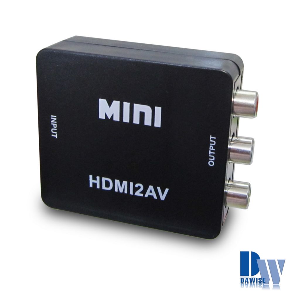 DAWISE 達微 HA03高清尊爵黑 HDMI to AV影音轉換器