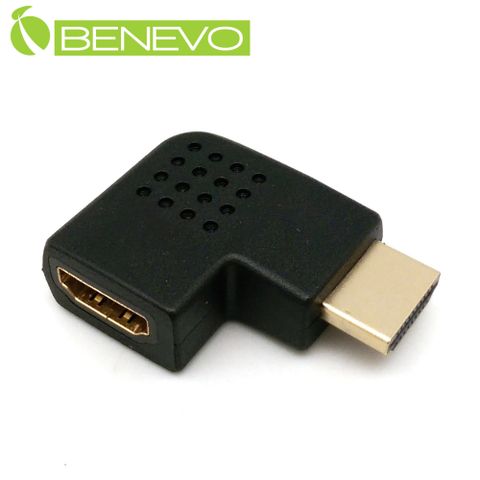 BENEVO右彎型 HDMI1.4 鍍金版公對母轉接頭 (BHDMIMFR)