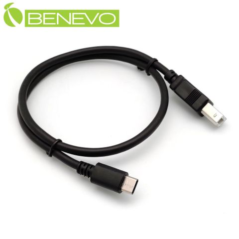 Benevo 50cm USB3.1 Type-C (USB-C) 公對USB2.0 B公訊號連接線 [BUSB0050CBM]