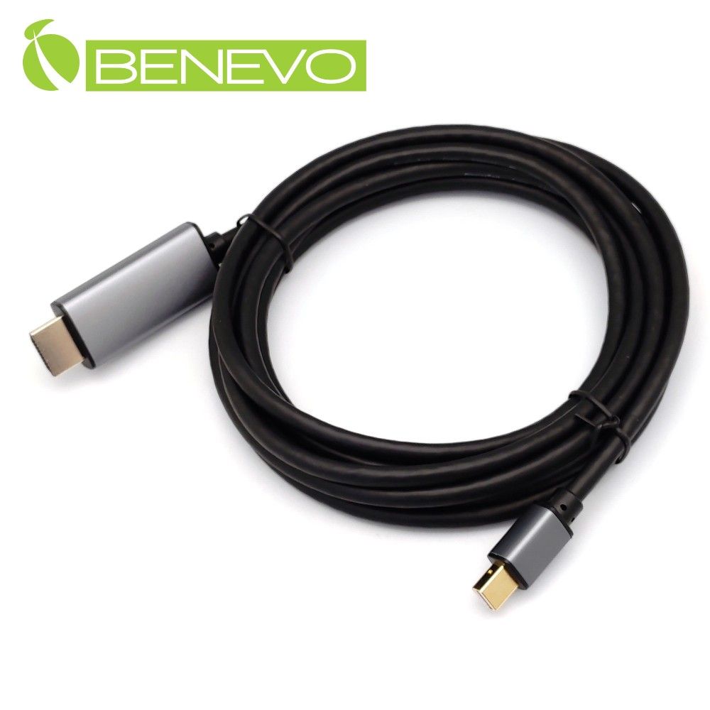 Benevo 專業型 3米 主動式Mini DP1.2轉HDMI2.0訊號轉接線支援4K@60Hz (BMDP2HDMI304K)