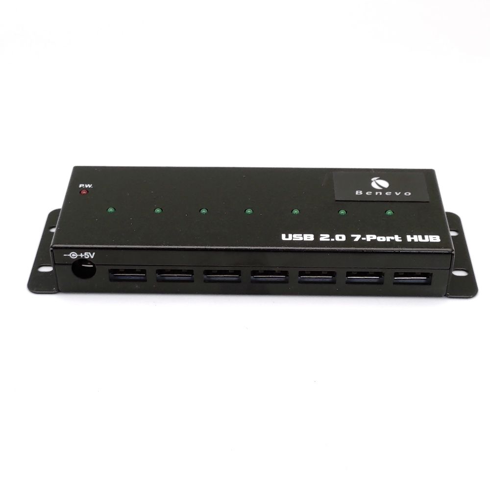 Benevo 工業級 USB2.0 7埠 HUB集線器(附3.5A變壓器) (BUH237)