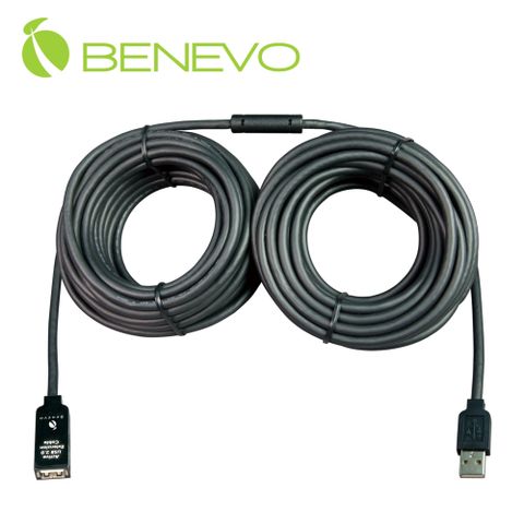 BENEVO專業型 20M 單埠主動式USB 2.0 訊號增益延長線，附專用電源供應器(BUE2020U1A)