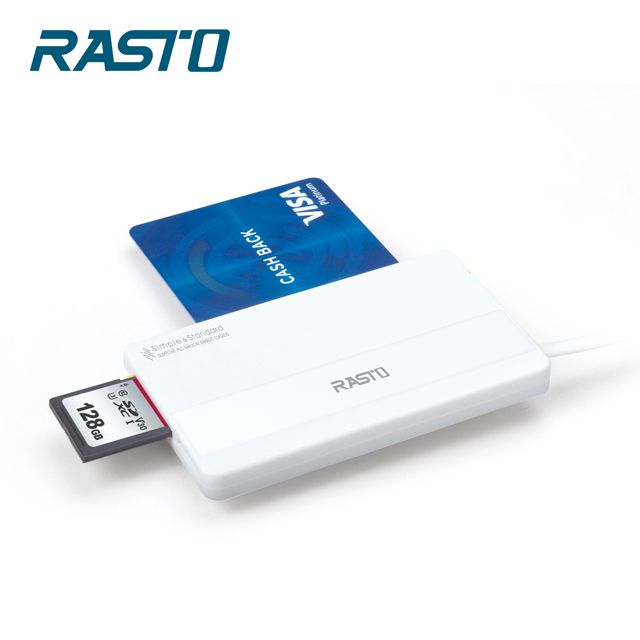 RASTO  RT4 超薄型晶片ATM+記憶卡複合讀卡機