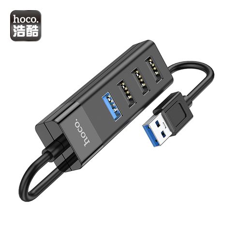 hoco. 浩酷 HB25 易和4合1轉換器 (USB轉USB3.0+USB2.0*3) 黑色