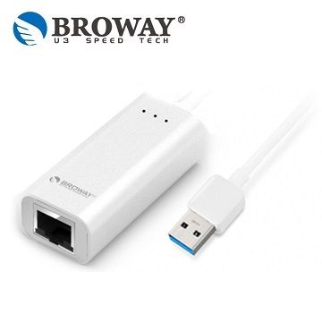 BROWAY 普洛威 USB3.0 轉 Gigabit 乙太網路卡 鋁合金 時尚