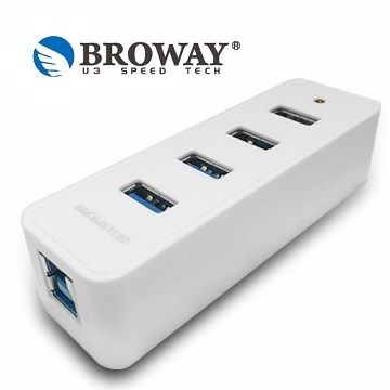 BROWAY USB 3.0 4PORT HUB集線器 簡單白