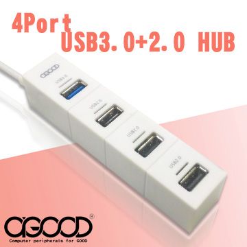 A-GOOD USB3.0+2.0 4孔集線器 HUB